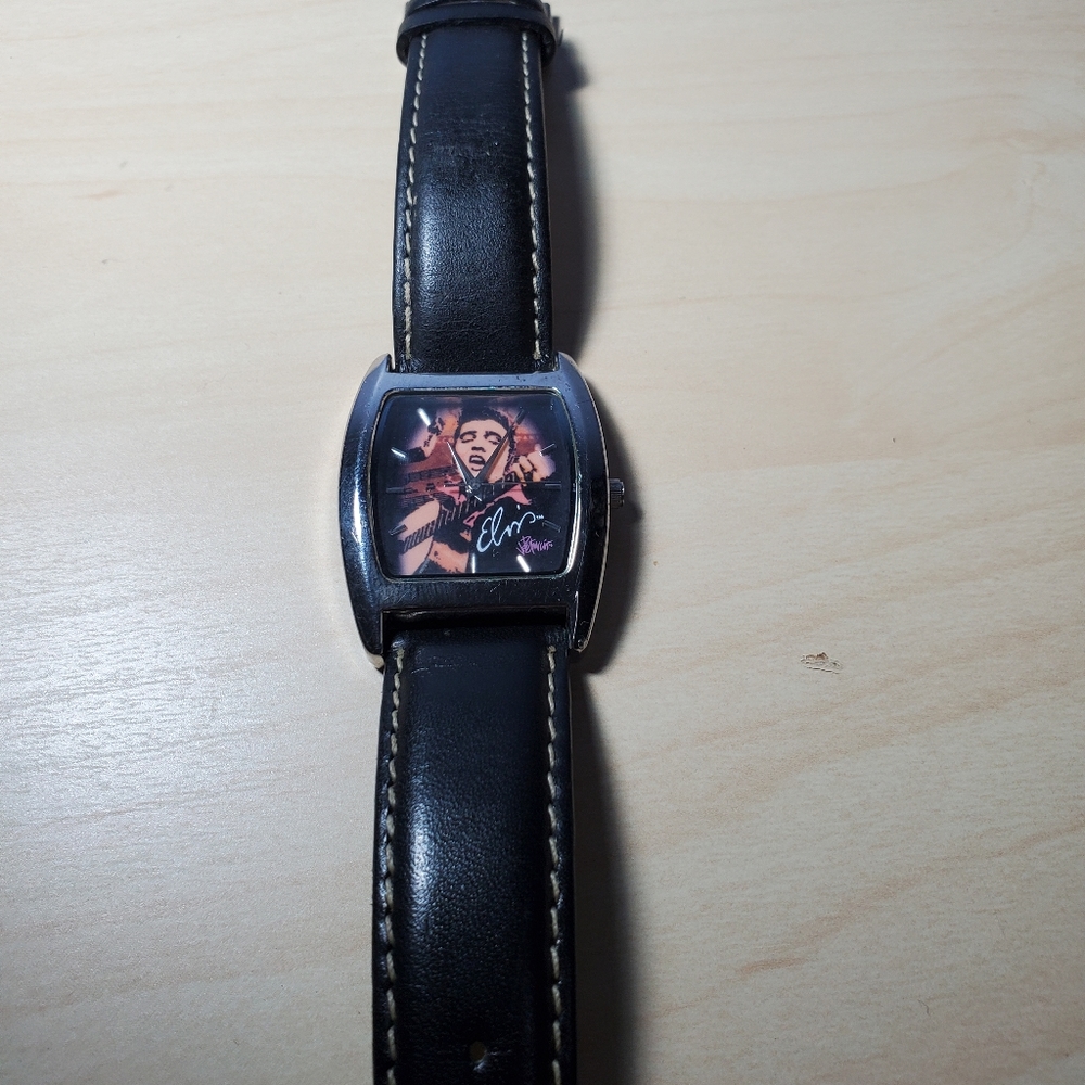 Elvis Presley 50th Anniversary of Rock He Dared to Rock leather Watch